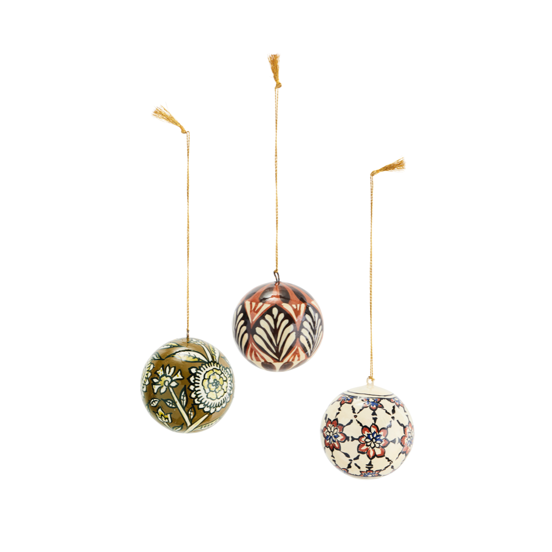 handmade recycled paper baubles
