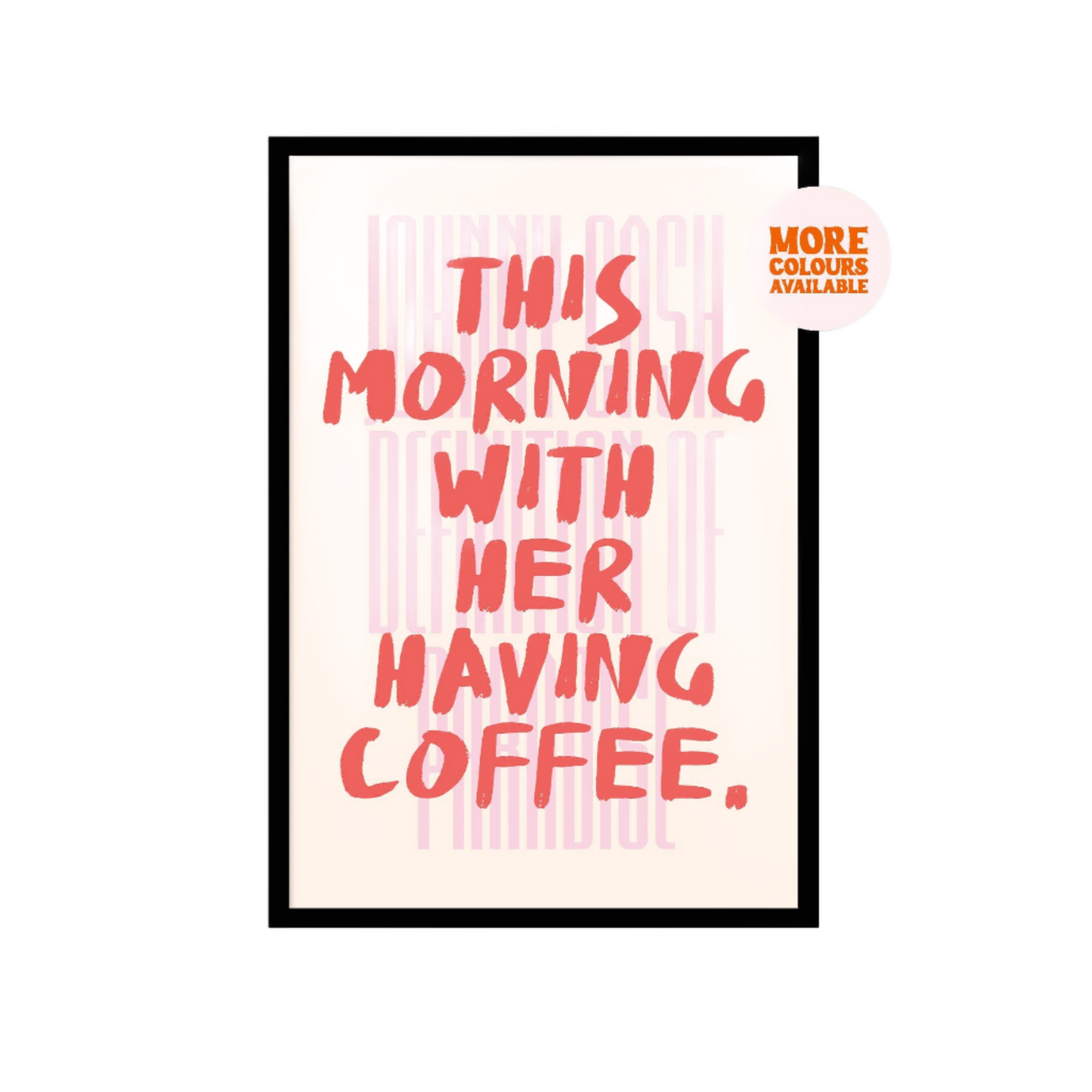 this morning with her having coffee print