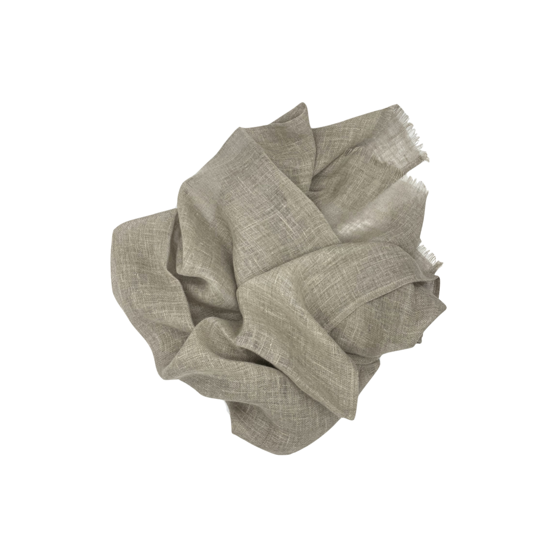 sheer linen table runner bundled up