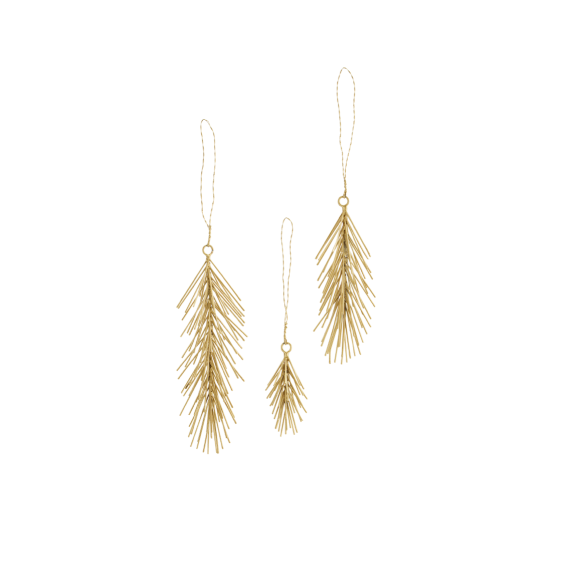 Three hanging spruces made from iron
