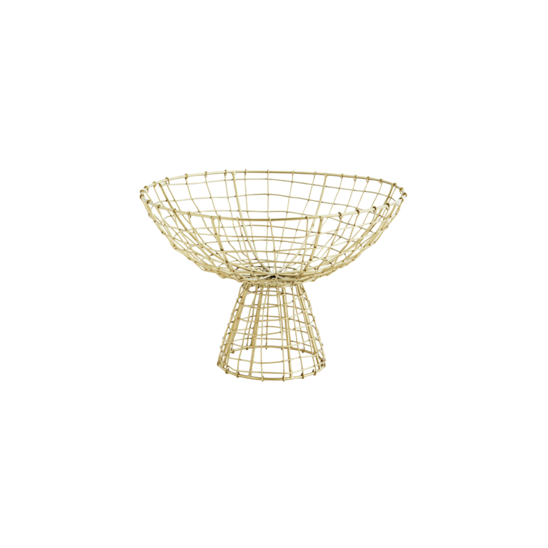 gold iron basket with stand