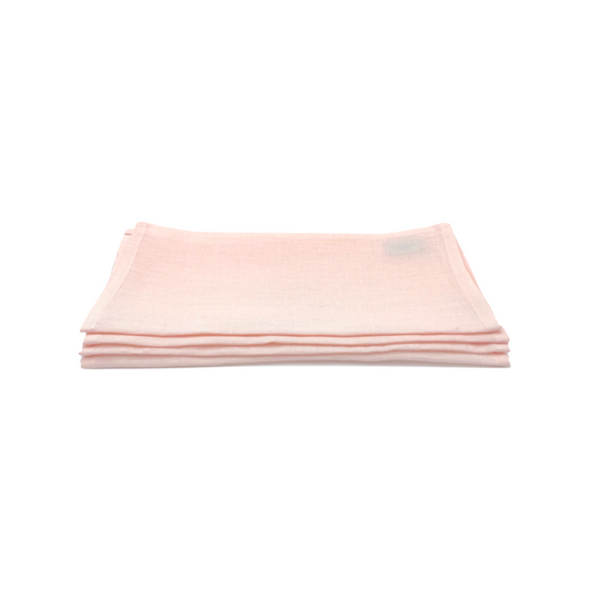 stack of four blush pink napkins