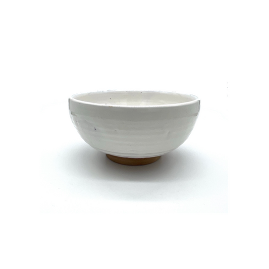 handmade earthenware white bowl