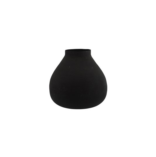 simple black iron vase